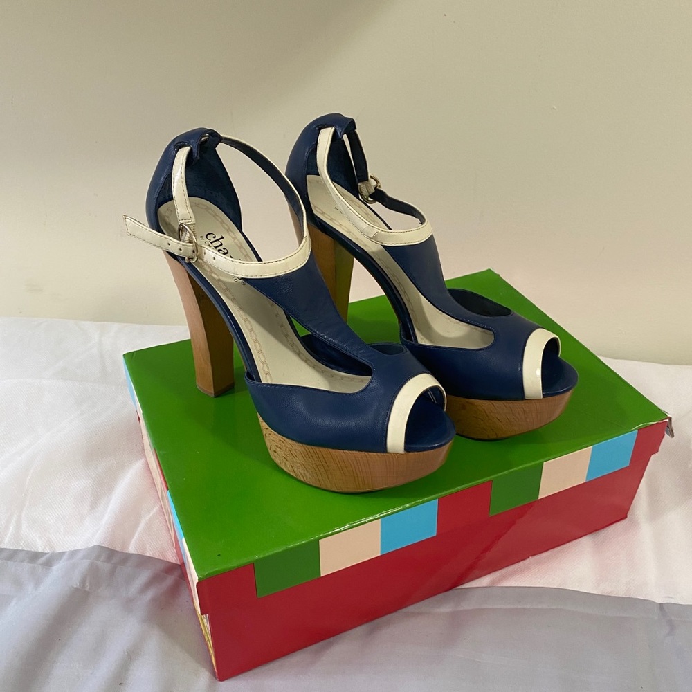 Charles David Wooden Heel Sandals